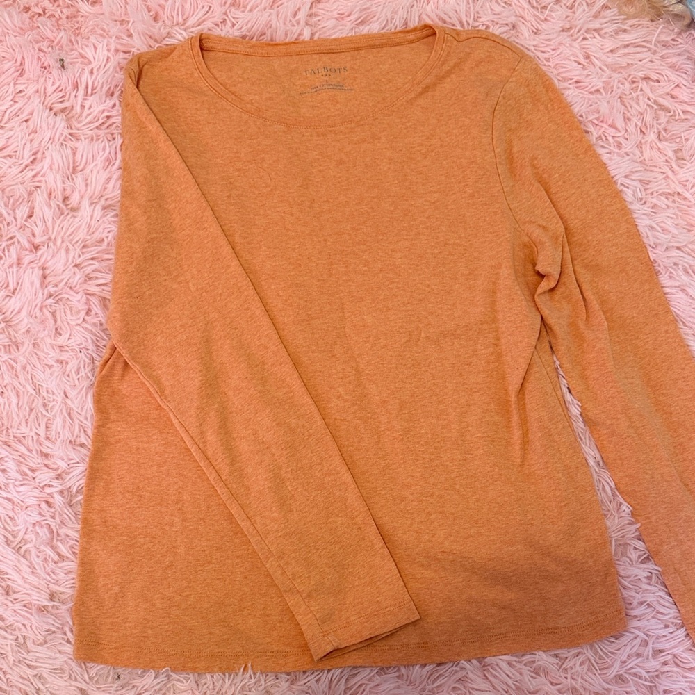 Talbots Peach Long Sleeve Tee